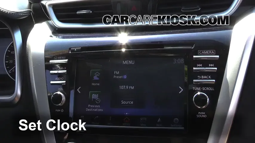 2015 Nissan Murano Platinum 3.5L V6 Clock Set Clock